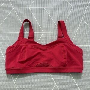 Lululemon Run: Engage Bra Size 12 Red LW2434S Sports Bra Medium Support